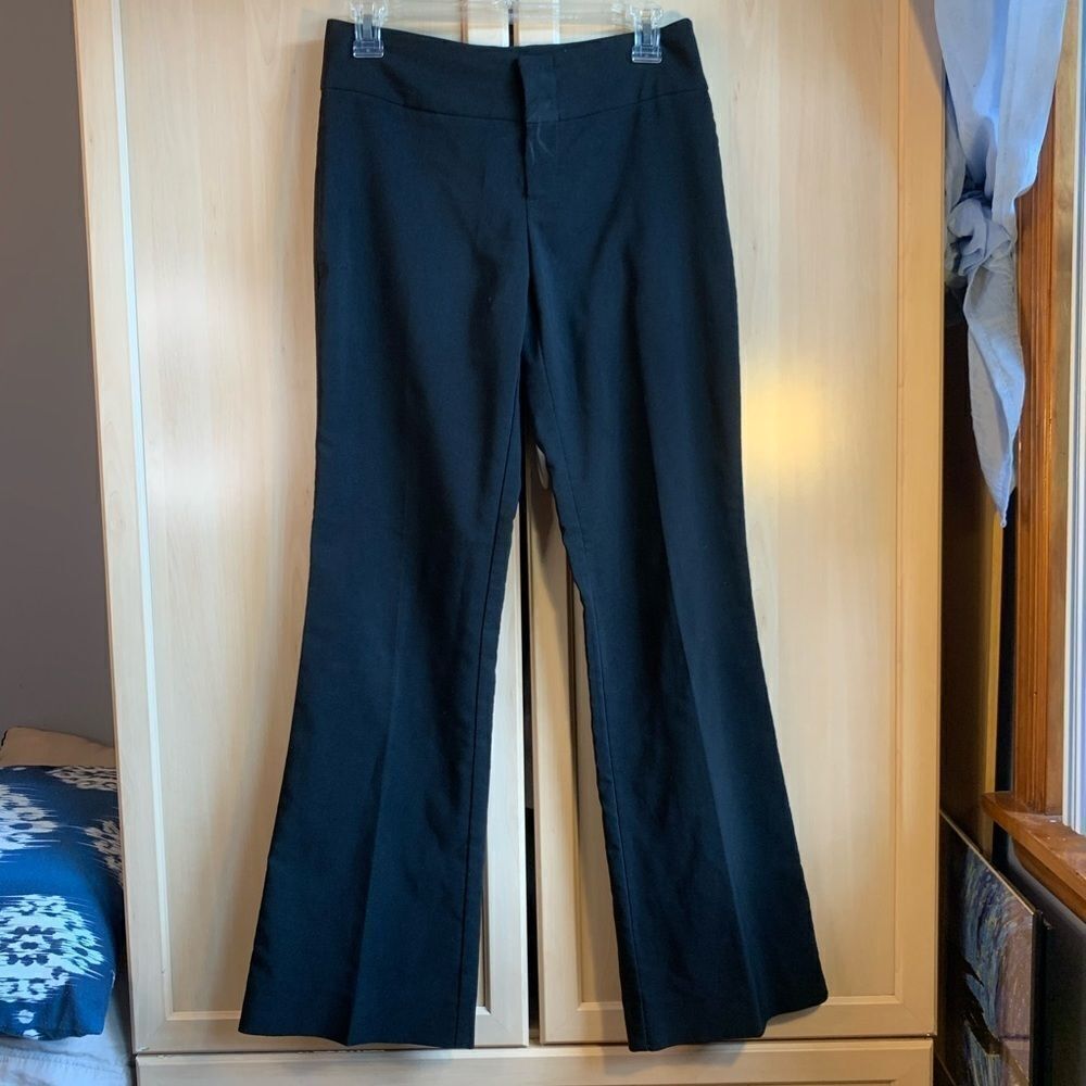 Mandee solid Black Dress Pants high waist open leg Size 3